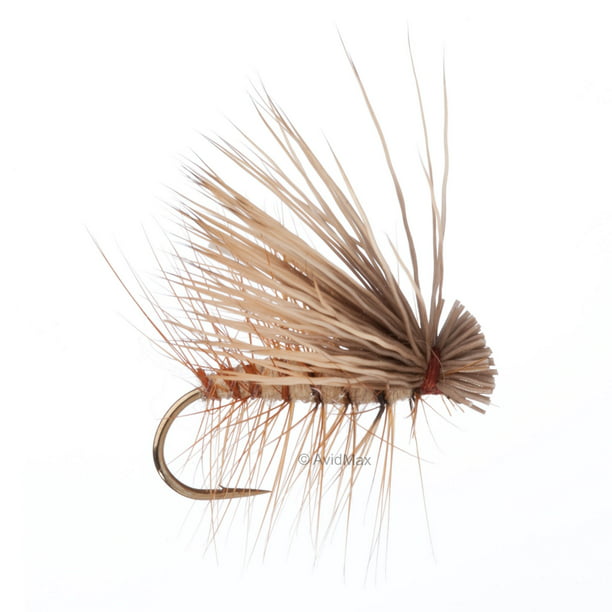 12 Extended Bodied Elk Hair Caddis Dry Fly  Brown